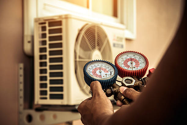 Professional Hvac technician working in Jones, MI
